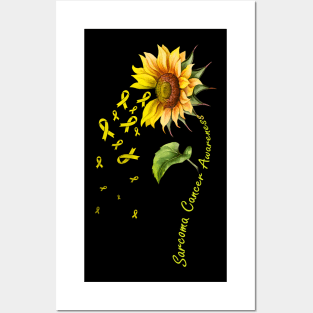 Sarcoma Cancer Awareness Sunflower Posters and Art